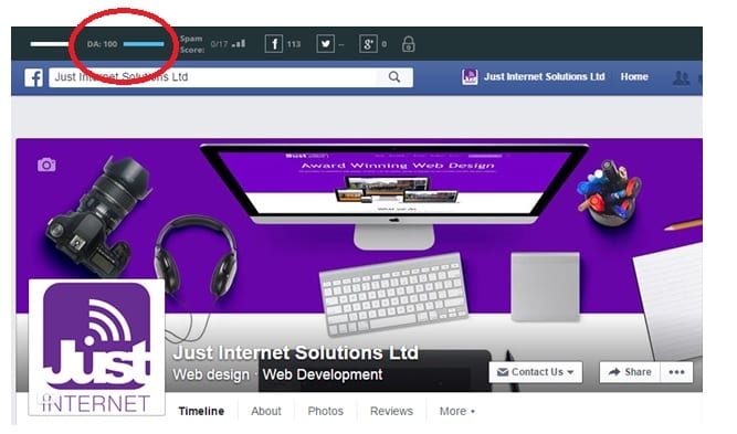 Facebook Domain Authority